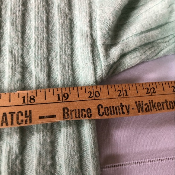 Mint Green Ribbed Mockneck Sweater - Picture 7 of 12